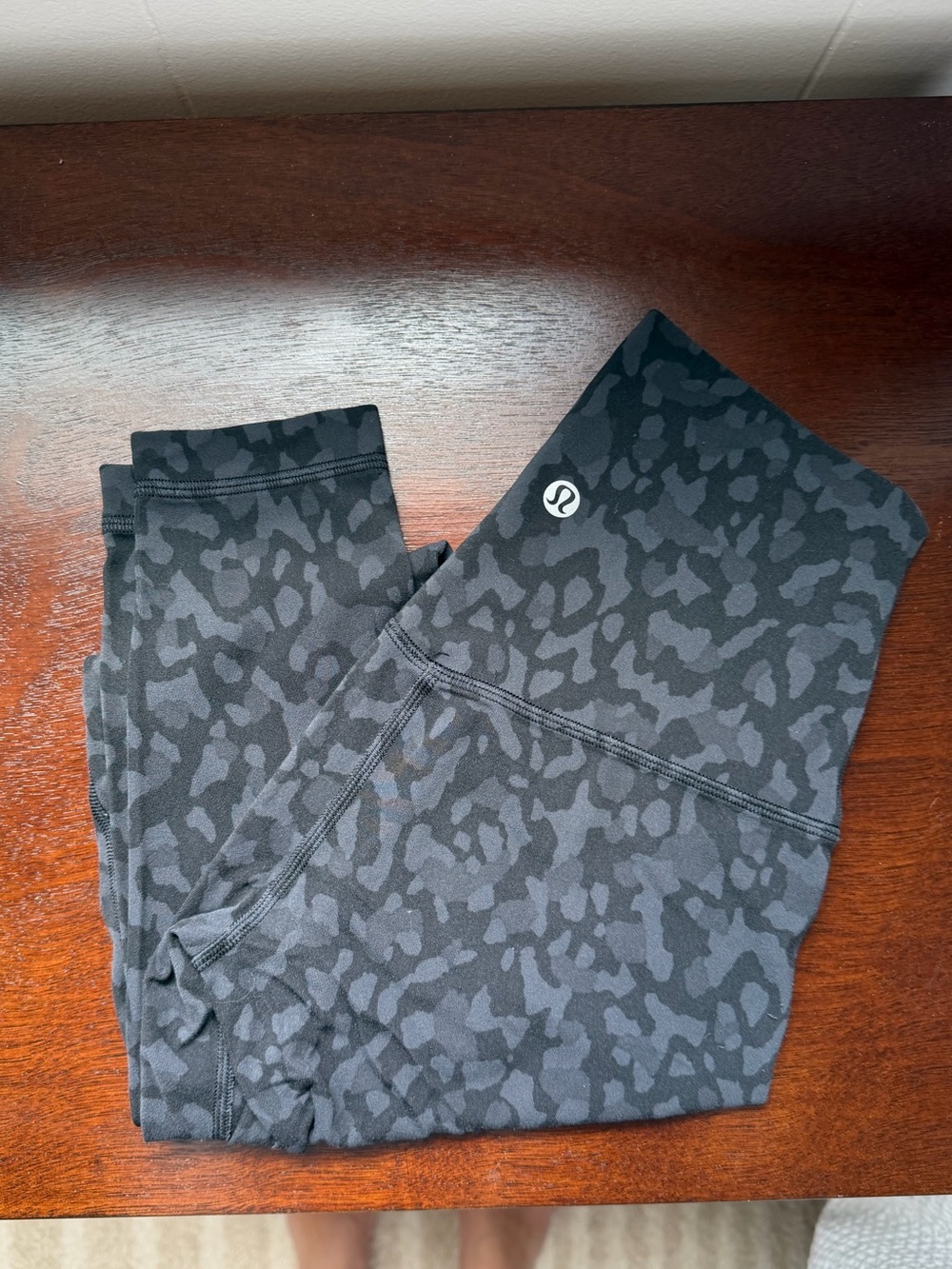 lululemon athletica align high rise black leopard print legging 28”